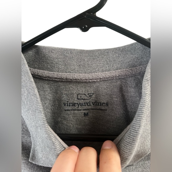 Vineyard vines Edgartown pique polo grey short sleeve - Picture 5 of 6